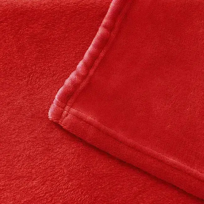 Embossed Flannel Fleece Blanket-Burgundy